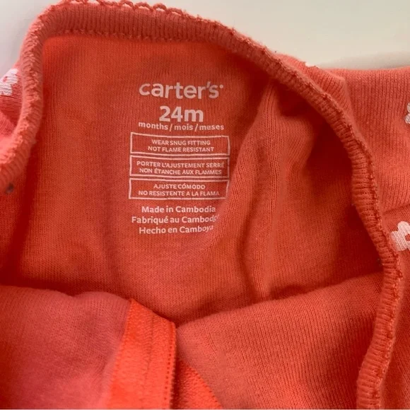 Carter's Kids Pajama Set - Pink, Orange, and Purple - Picture 11 of 13
